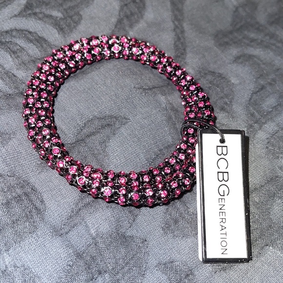 2 BCBG Pink/Blk Bracelet - Picture 3 of 4